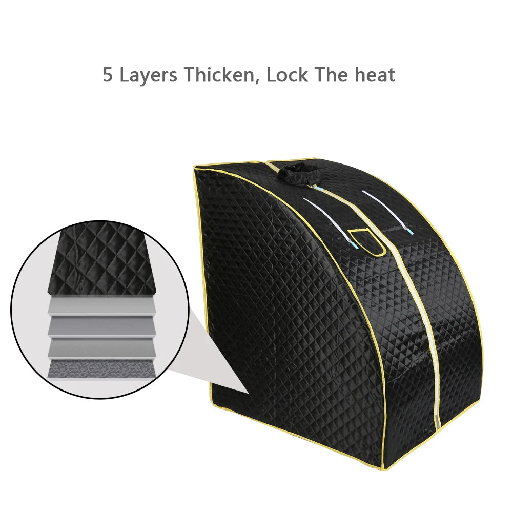 Portable Sauna Household Steam Room Beneficial Skin 3.0L Steamer Slimming Bath SPA Health Simple Joint Steel Frame