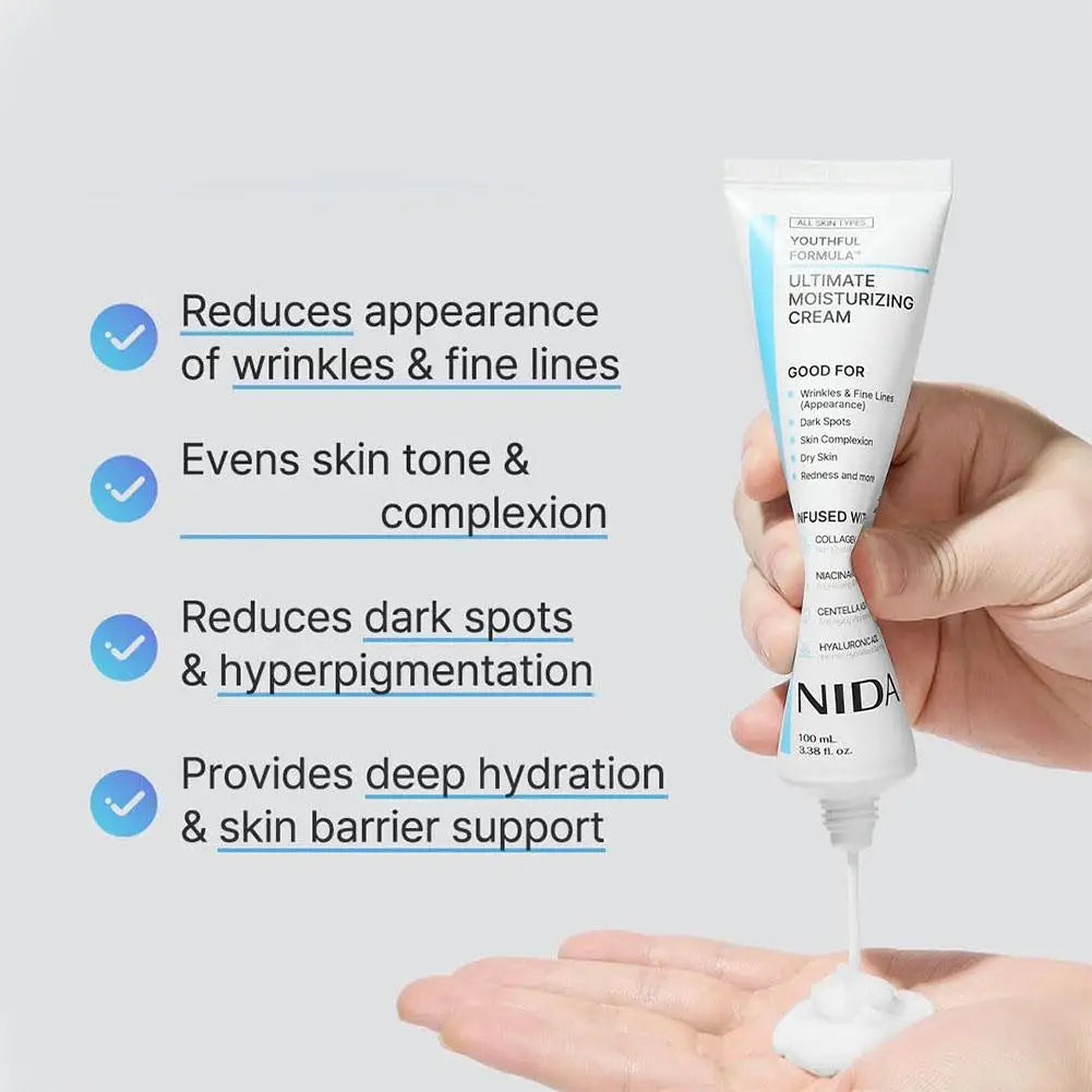 NIDA Deep Moisturizing Repair Cream Natural Plant Extract Activate Skin Absorbable Daily Care Long Last Nourish Skin Repair