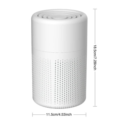 Air Purifier With H13 HEPA + Activated Carbon Filter Dual Purification for 20㎡ Rooms Blue Light for Pet Allergy Relief Air Clean