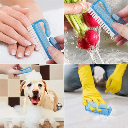 AA20-20Pcs Nail Cleaning Brushes Multicolor Hand Fingernail Brush Cleaner Scrubbing Kit Pedicure For Toes And Nails Manicure