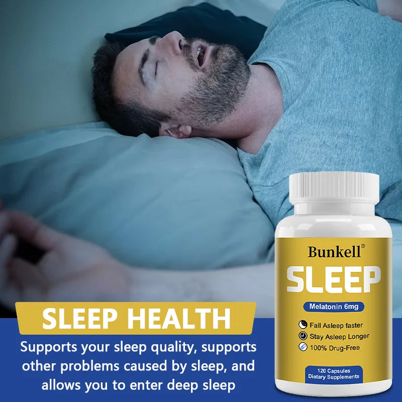 Melatonin Dietary Supplement, 6 Mg, Promotes Relaxation and Sleep Health, Improves Mood Health, and Enhances Sleep Quality