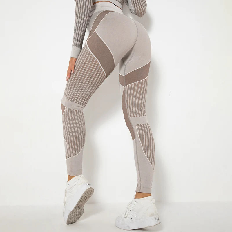 Sexy Women Fitness Leggings Hollow Seamless Leggings High Waist Gym Workout Legging Fashion Breathable Yoga Pant