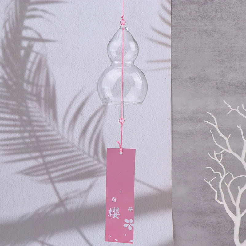 1Pcs Transparent Glass Wind Chimes WIndows Wind Bell Hanging Outdoor Garden Decor Garden Chimes Japanese Room Decor DIY Crafts