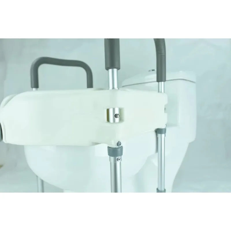 Elderly Care Products PE Durable Easily Self Assemble Fashion Design Firm Detachable Raised Toilet Seat with Armrest and Legs