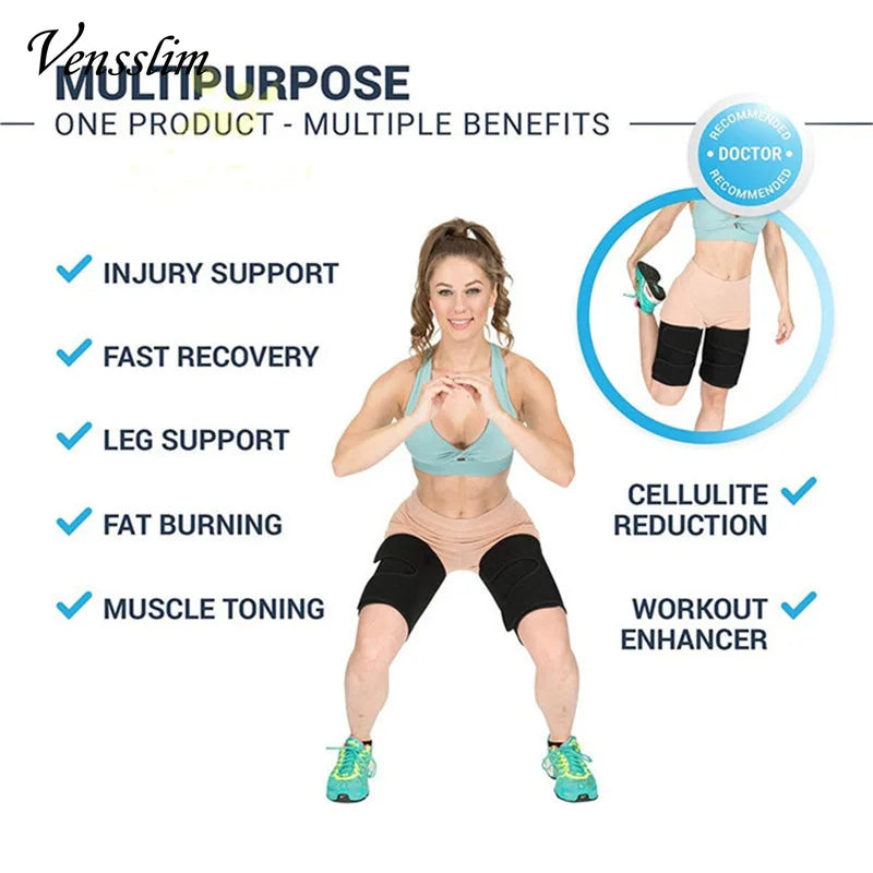 Vensslim Fat Burn Thigh Trimmer Wrap Women Thermo Neoprene Weight Loss Corset 2 Pieces Leggings Shapers Slim Sweat Sauna Belt
