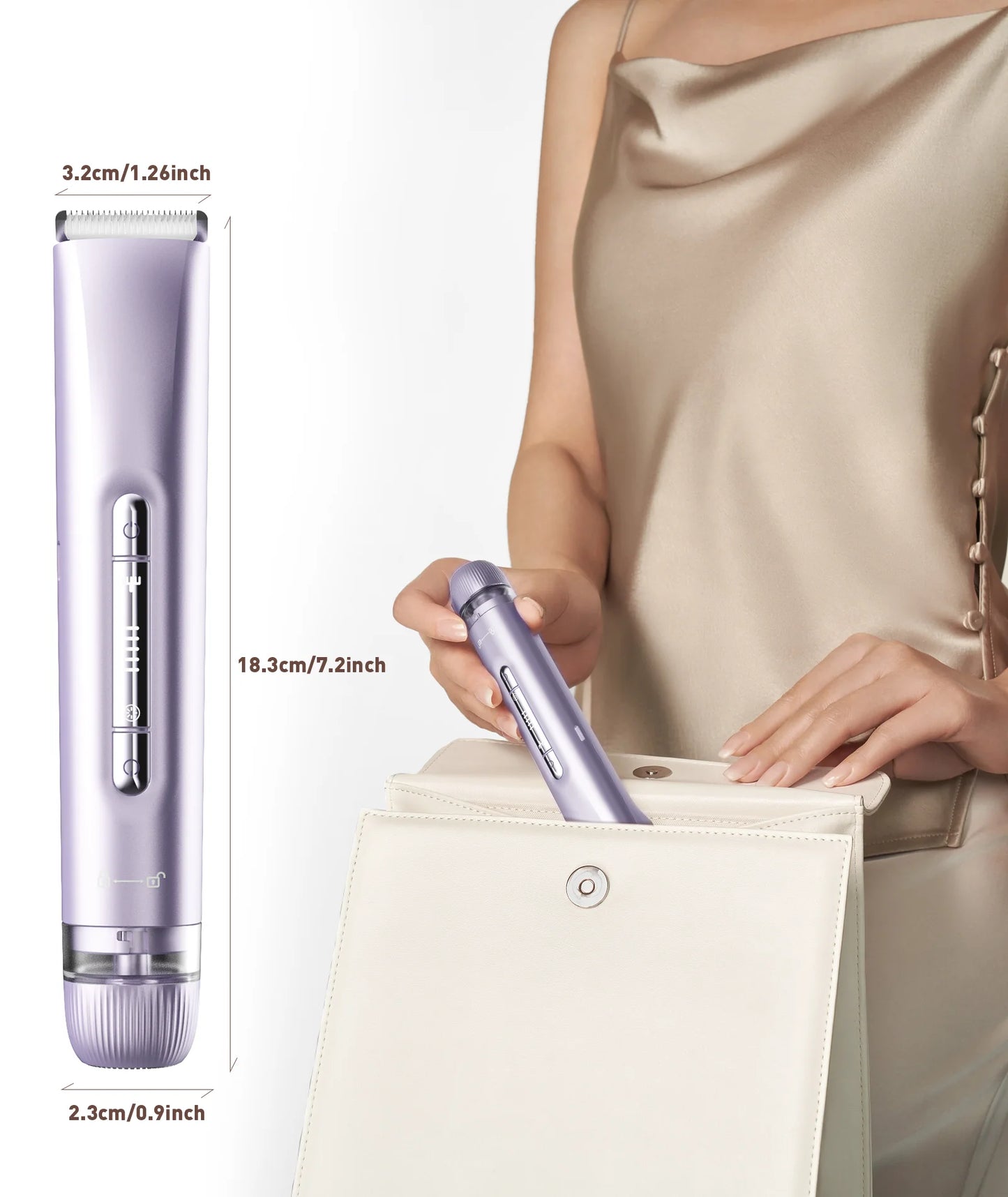 Electric Razors for Women 2-in-1 Rechargeable Bikini Trimmer Painless Body Hair Remover for Ladies Pubic, Legs, Face, Underarms