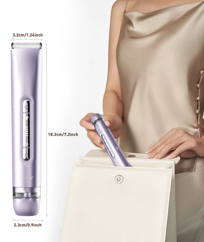 Electric Razors for Women 2-in-1 Rechargeable Bikini Trimmer Painless Body Hair Remover for Ladies Pubic, Legs, Face, Underarms