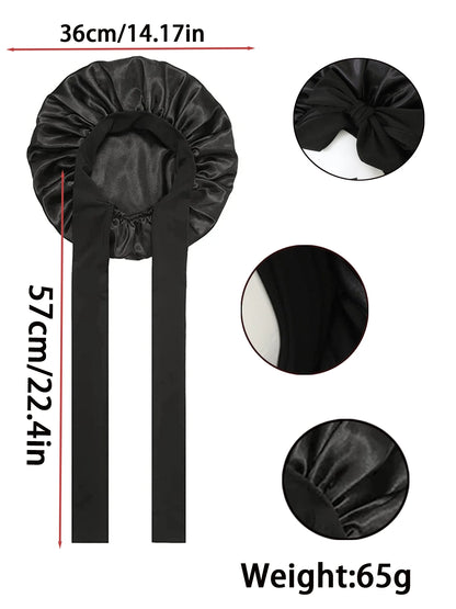 Satin Bonnet Silk Bonnet Adjustable Bonne For Sleeping Hair Bonnet With Tie Band Bonnets For Women Men