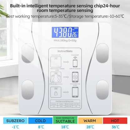 Smart Body Fat Scale for body management and fat loss, smart mode, Bluetooth body fat scale, home weight scale, ultra-precis