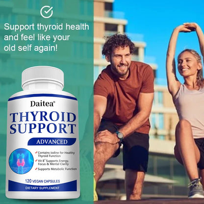Thyroid Supplement with L-tyrosine, Iodine, Zinc & Selenium - Promotes Memory, Cognitive, Thyroid Health and Metabolism, NON-GMO