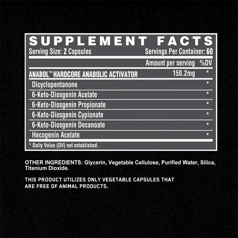 120pcs Anabol Hardcore Supplement - Natural Anabolic Muscle Growth, Enhance Men's Abs, Post-workout Muscle Recovery SupplementSu