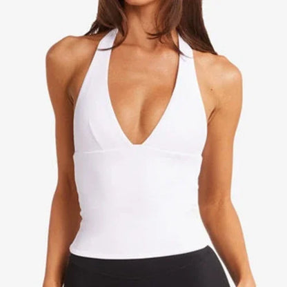 Woman Top Gym  Impact Halter Top Clothes Chest Pad Yoga Tank Tops Push-up Sports Bra Fitness Workout Activewear