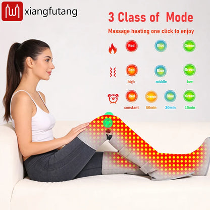 Red Light Therapy Heating Leg  Foot Wrap Electric Heating Knee Brace Relieve Cold Leg Arthritis Pain with 3-Zone Heat Warm