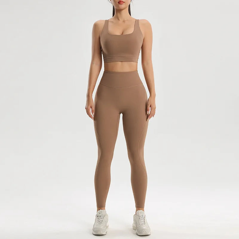 Women's fitness suit yoga running two-piece set of bra underwear quick-dry bottom pants