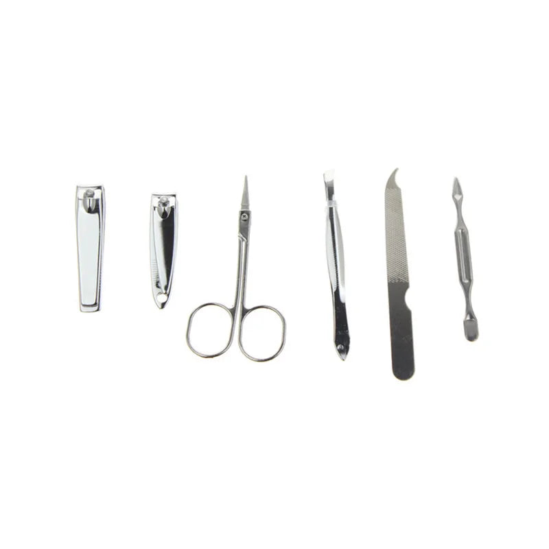 6 in 1 Professional Luxury French Women Girl Travel Nail Care Manicure Pedicure Nail Clipper Gift Set Kit Tool Product