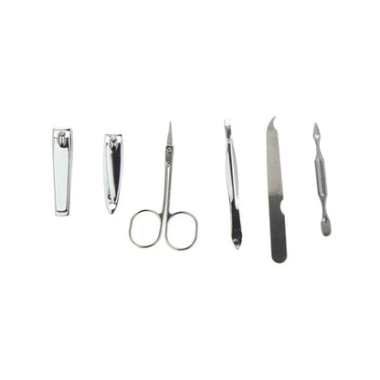6 in 1 Professional Luxury French Women Girl Travel Nail Care Manicure Pedicure Nail Clipper Gift Set Kit Tool Product