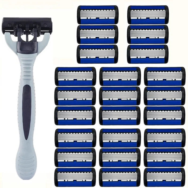 Razor Classic 6 Layer Safety Razor for Mens Shaving&Womens Hair Removal Shaving Blades Manual Shaver