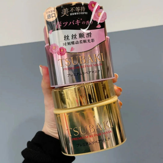 Japan TSUBAKI 0 Seconds Premium Hair Mask - High Penetration Essence - Frizz Control Damage Repair Salon-Grade Hair Care