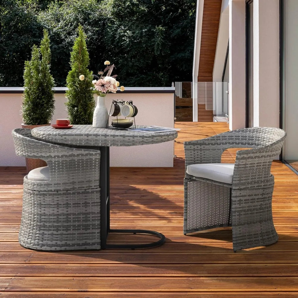 3 Piece Outdoor Patio Bistro Set