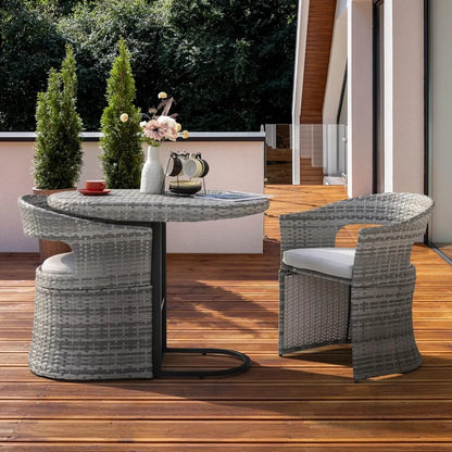 3 Piece Outdoor Patio Bistro Set