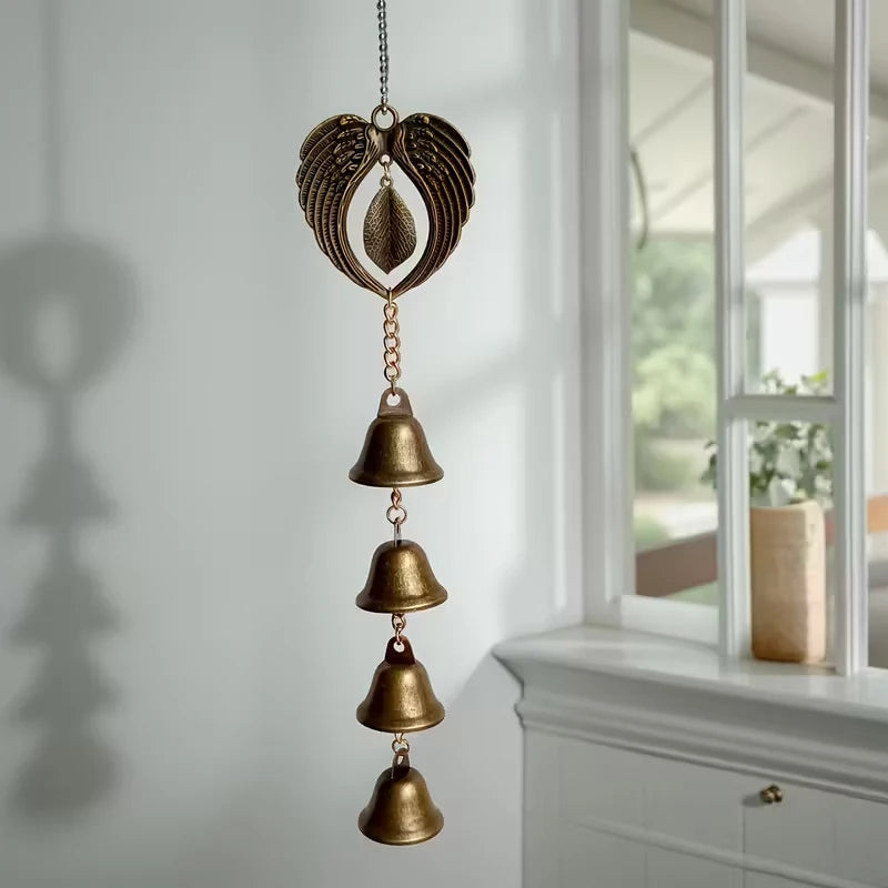 1 Piece Metal Wind Chime, Wrought Iron Hanging Ornament With Chain, Outdoor Garden Decoration, Home Decoration, Bell
