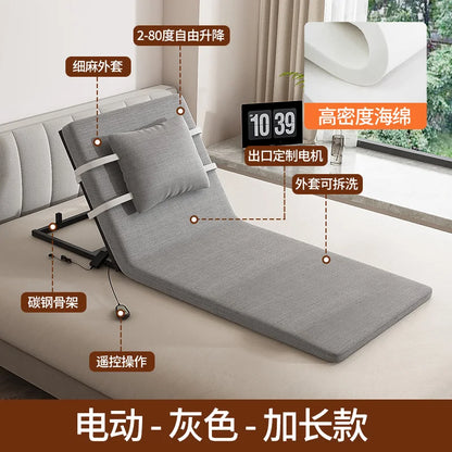 Elderly Electric Adjustable Bed - Home Hospital Use, 5-Position Lift Recliner, Remote Control, Back Massage, USB Charging