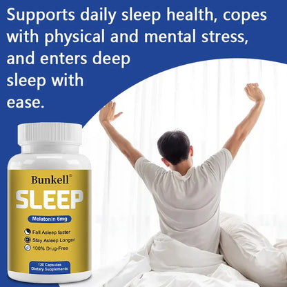 Melatonin Dietary Supplement, 6 Mg, Promotes Relaxation and Sleep Health, Improves Mood Health, and Enhances Sleep Quality
