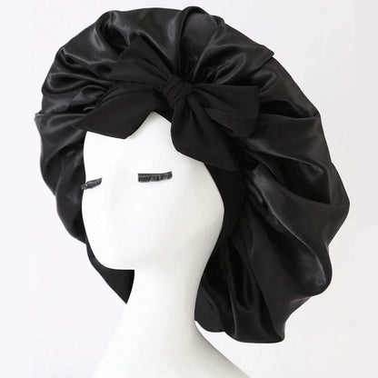 Satin Silk Hair Bonnet | Adjustable Tie Band | Sleep Bonnet for Women Men | Unisex Protective Headwear