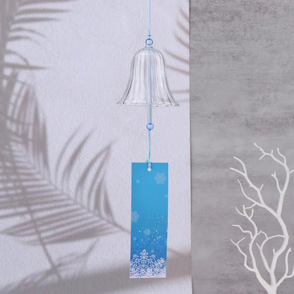 1Pcs Transparent Glass Wind Chimes WIndows Wind Bell Hanging Outdoor Garden Decor Garden Chimes Japanese Room Decor DIY Crafts