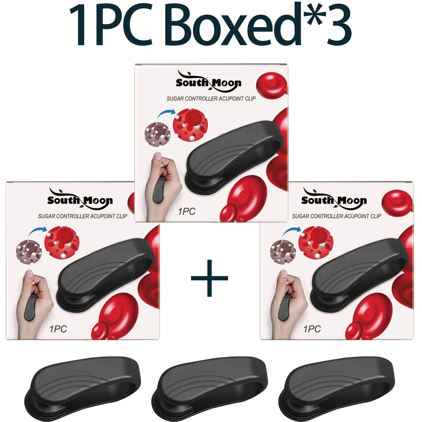 Sugar Blood Control Acupressure Point Clip Treatment Diabetes Lower Blood Glucose Anti Stress Relax Body Hand Meridian Massager