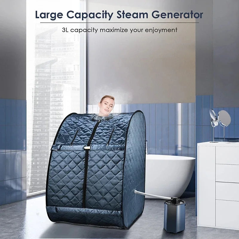 Portable 3L Steam Sauna Tent - Full Body Detox & Relaxation with Powerful Steam Generator, Foldable Home Spa for Weight Loss & P