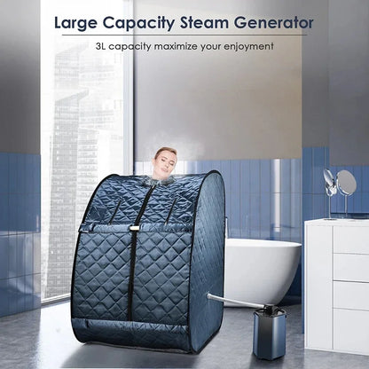Portable 3L Steam Sauna Tent - Full Body Detox & Relaxation with Powerful Steam Generator, Foldable Home Spa for Weight Loss & P