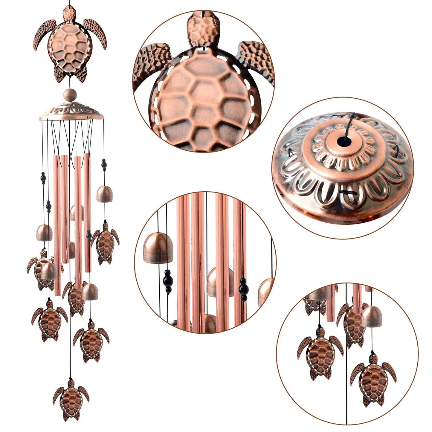 1pc Wind Chime Large Bells Wind Chimes Chapel Home Decor For Garden Outdoor Decoration Decor Gifts Yard Hanging Decor