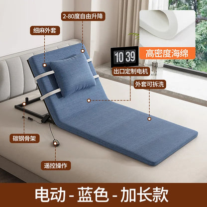 Elderly Electric Adjustable Bed - Home Hospital Use, 5-Position Lift Recliner, Remote Control, Back Massage, USB Charging