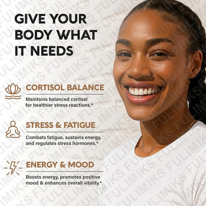 Cortisol Supplement, Hormone Balance, Magnesium, Ashwagandha, Rhodiola, L-Theanine, Vitamin B6 & B12, Mood, Focus, Sleep Support