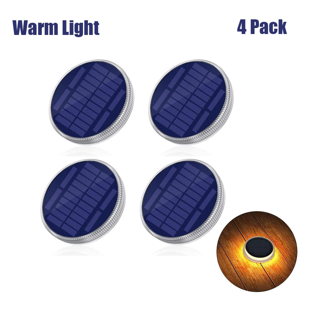 24LEDs Solar Garden Light Outdoor Solar Lighting Solar Deck Light Step Light Stair Light Waterproof Lawn Lamps Underground Light