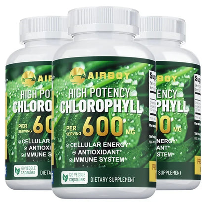 Chlorophyll Supplement 600mg - Supports The Immune System, Reduces Body Odor and Bad Breath, Boosts Energy, Antioxidant