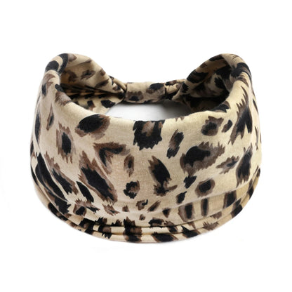 Boho Headbands Wide Knot Hair Scarf Floral Print Hairband Stretch Turban Headwrap Cotton Head Band Fashion Accessories for Women