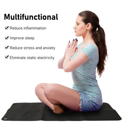 Large Black Earthing Grounding Pad