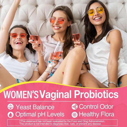 Women's Probiotic Gummies - Feminine Vaginal Probiotic Yeast pH Balance Gummies, Cranberry Probiotics for Women Vaginigal Health