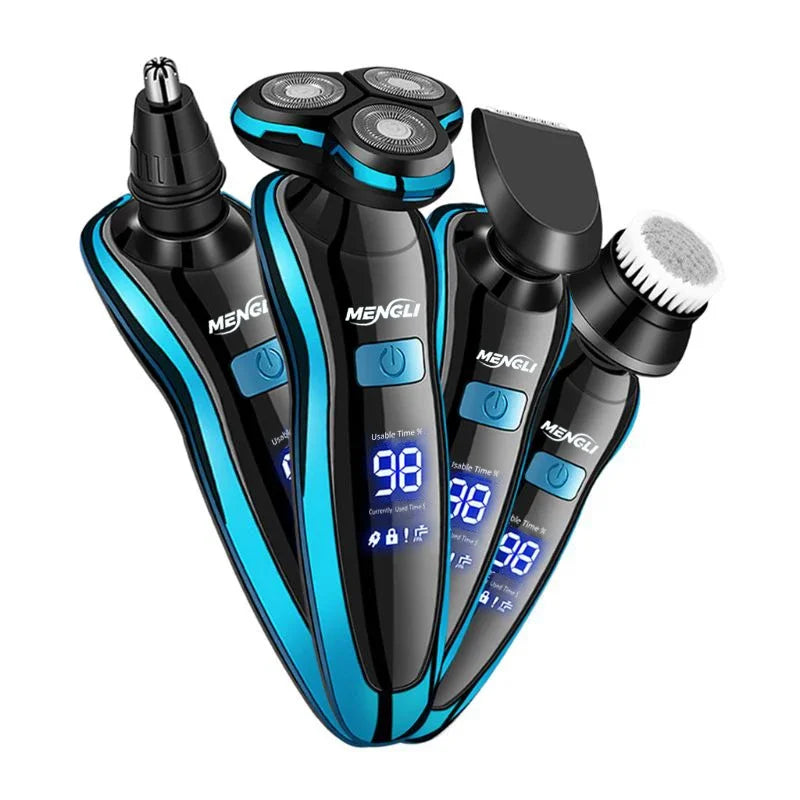 ZOZEN Electric Razor Electric Shaver Body Hair Cutting Shaving Machine for Men Clipper Rotary Beard Trimmer 100% Waterproof