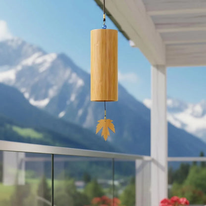 4 Chord Bamboo Wind Chimes,C G F D Chord Windbell Chime Bells,Gift for Music Lovers, Hanging Ornaments for Outdoors Courtyard