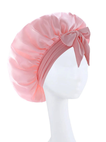 New Silky Bonnet For Sleeping Women Satin Bonnet Hair Bonnet Night Sleep Cap Scarf Wrap For Curly Hair Tie Band For CurlyHat