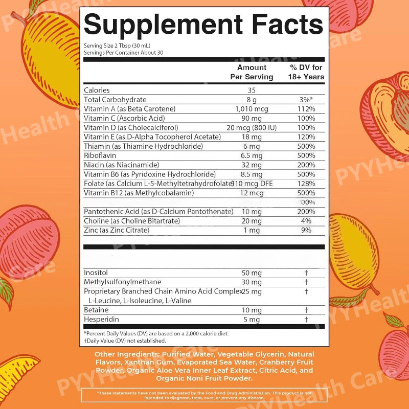 Liquid Multivitamin with Biotin and Vitamin B Complex Supports Healthy Hair & Skin Formula Daily Beauty Nutrition