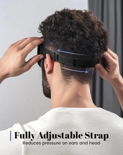 Sleep Mask ,Blackout Eye Masks for Sleep - 3D Breathable Soft Comfortable Eye Mask for Sleeping- Adjustable  Night Masks