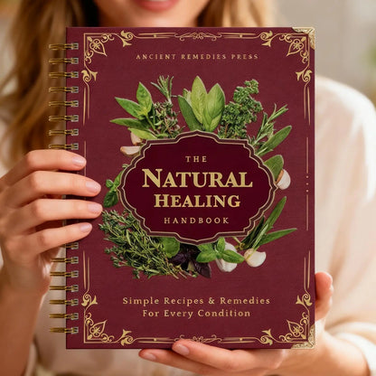 Natural Healing Guide Spiral Bound Herbal Book with Step-by-Step Recipes for Heart Health Blood Pressure and Focus Enhancement