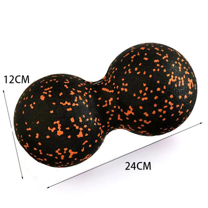 24*12CM Fitness Peanut Fascia Ball EPP Massage Ball Double Lacrosse Ball Perfect for Plantar Fasciitis Trigger Point Deep Tissue