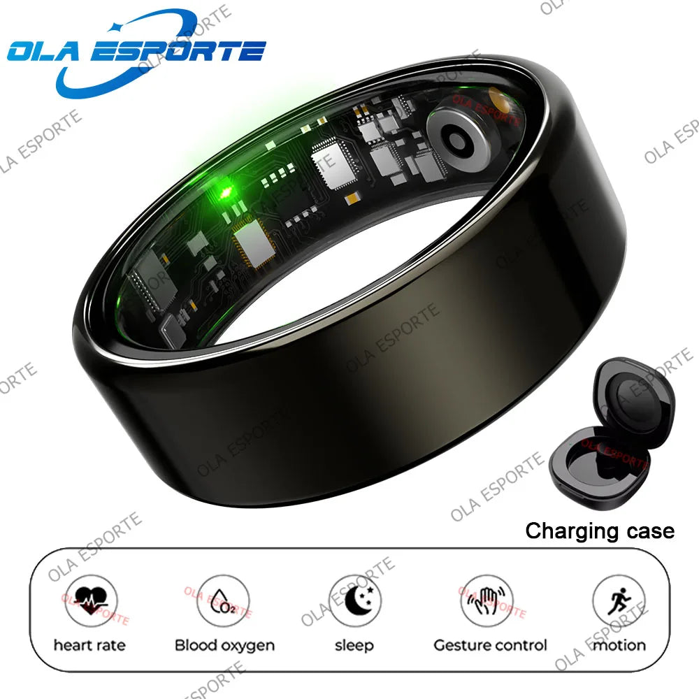 New Smart Ring 2026 Heart Rate Blood Pressure Sleep Health Monitoring Motion Tracking IP68 5ATM Waterproof Men Women Smartring
