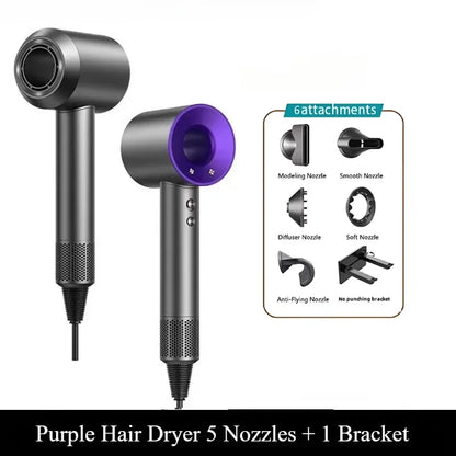Salon-Grade 110K RPM Hair Dryer with 10M Negative Ions & Collagen Care, Smart Constant Temp for Frizz-Free Hair