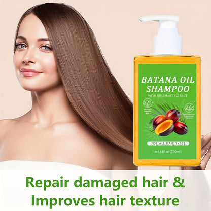 Batana Oil Shampoo - Hydrates And Fortifies Hair, Restores Damaged Strands, Stops Split Ends And Breakage